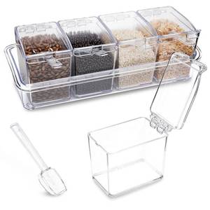 lot 18263 image: Clear Seasoning Box, 4-Piece Set