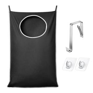 lot 18277 image: KEEPJOY XL Black Door Hanging Laundry Hamper