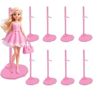 lot 18280 image: Dotbengc Adjustable Doll Stands 10-Piece Set