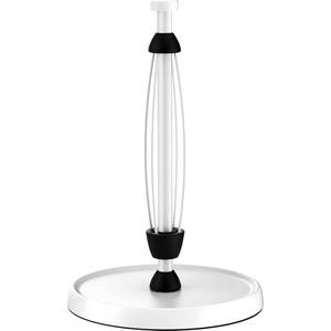 lot 19097 image: White Paper Towel Holder Countertop, White Kitchen Accessories Decor, Stainless Steel, Weighted Base, Paper Towel Roll Holder Stand with Ratchet Mechanism for Kitchen Bathroom Farmhouse Essentials