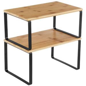 lot 19098 image: SONGMICS Cabinet Organizer Shelf, Set of 2 Spice Rack, Kitchen Storage