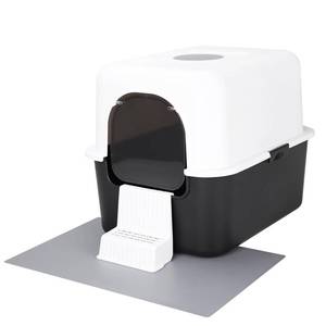 lot 19101 image: Sfozstra Enclosed Cat Litter Box Splash Resistant Leak Resistant