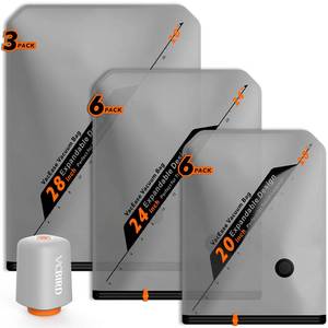 lot 19104 image: Vacbird Rechargeable Wireless Pump Travel Storage Bags Set - Portable Space Saver Bags for Travel & Home - Vacuum Compression Packing Seal for Clothes, Blankets, Seasonal Storage 15 Combo Set