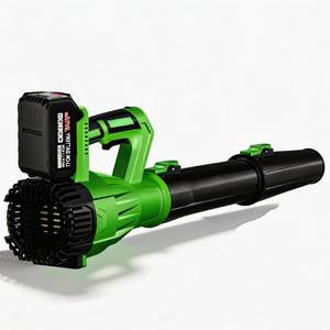 lot 19110 image: Lightweight Cordless Electric Leaf Blower 21V, 6 Adjustable Speeds Powerful Blower Kit Including Dual 6.0Ah Batteries