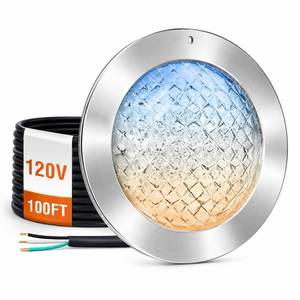 lot 19125 image: Pool Lights for Inground Pool, 10 Inch 120V LED Underwater Pool Light