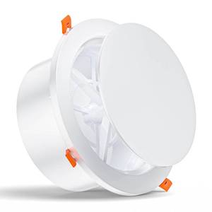 lot 19138 image: Upgraded HG Power 6 Inch Round Vent Cover with Adjustable Panel & Removable Mesh Screen �� ABS Ceiling Diffuser with Lock-Clip Design for HVAC, Bathroom, Kitchen, Wall and Duct Air Vents, White