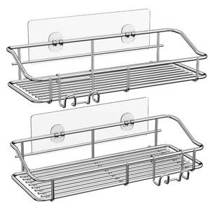 lot 19140 image: Nieifi Shower Caddy Adhesive, Shower Shelves, Shampoo Holder for Bathroom