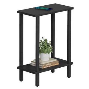 lot 19145 image: TUTOTAK Narrow Side Table, 2-Tier Small End Table for Couch