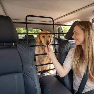 lot 19156 image: Pexmirlyn Dog Car Barrier,45��63 Width Adjustable with 5 Hooks