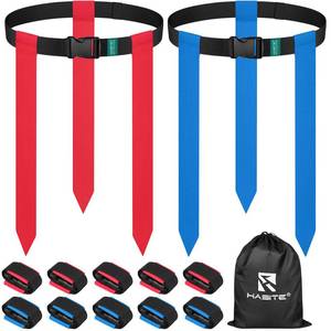 lot 19162 image: HASITE Flag Football Belts - 10 Sets of Adjustable Flag Football Set, Contains 30 Football Flags and Storage Bag, Perfect for Youth Adults and Children To Capture The Flag