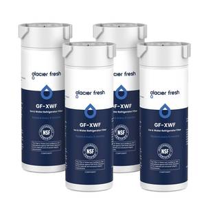 lot 20038 image: GLACIER FRESH XWF Replacement for GE XWF Refrigerator Water Filter 4 Pack