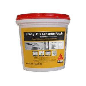 lot 20065 image: SIKA Sikacryl Ready-Mix Concrete Repair Patch, Gray, Textured, 1 qt 1-Pack
