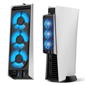 lot 20071 image: JUSPRO Cooling Fan for PS5, Quiet Cooler Fan with LED Light Compatible with PlayStation 5 DiscDigital Models. Not for PS5 Slim 2023 or Pro 2024
