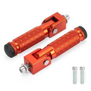 lot 20103 image: XINGWU M8 Motorcycle Foot Pegs 90 Degree Foldable Bike Pegs CNC Anti-Skid Universal for Super 73 Yamaha Honda Suzuki Aprilia Electric Car Motorbike Scooter Mini Bike Ebike Dirt Bike Go Kart (Orange)