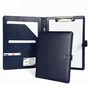 lot 20108 image: Professional Padfolio with Clipboard, Faux Leather Portfolio Folder Binder, Legal Pad Holder for A4 Letter Size Notepad, Resume, Writing Pad, Ideal Organizer for Business Office Conference (Blue)