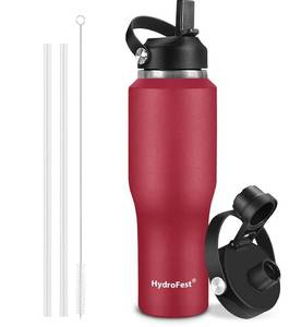 lot 20122 image: HYDROFEST 40 oz Insulated Water Bottle with Straw Fit in Car Cup Holder