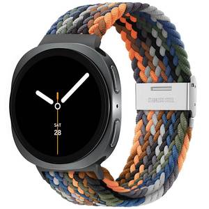 lot 20138 image: Eiavike Stretchy Braided Bands For Samsung Galaxy Watch 8 40mm 44mmGalaxy Watch 8 Classic 46mm, Smartwatch Replacement Elastic Nylon Woven Breathable Sport Strap For Men Women (Camouflage)