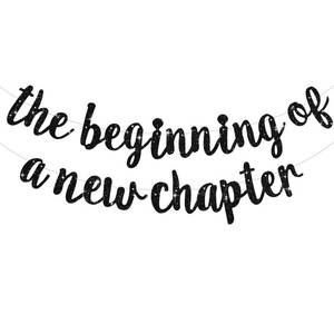 lot 20144 image: BEISHIDA Black Pre-Strung Glitter The Beginning of A New Chapter Banner
