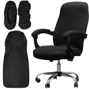 lot 20457 image: Melaluxe Office Chair Cover with Armrest Covers, Universal Stretch Desk Chair Cover, Computer Chair Slipcovers