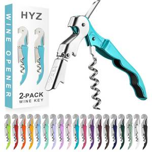 lot 20468 image: HYZ 2-Pack Wine Opener, Waiter Corkscrew Wine Key for Server, Blue