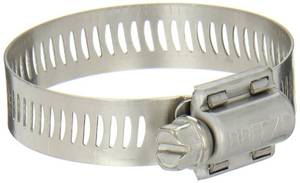 lot 20472 image: Breeze-62028H Power-Seal Stainless Steel Hose Clamp, Worm-Drive, SAE Size 28, 1-516 to 2-14 Diameter Range, 12 Bandwidth (Pack of 10)