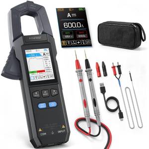 lot 20480 image: FNIRSI DMC-100 Clamp Meter 9999 Counts TRMS, 600A ACDC Amp Meter
