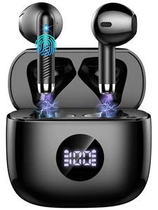 lot 20487 image: Wireless Earbuds, Bluetooth 5.4 Ear Buds LED Power Display Headphones Bass Stereo, Bluetooth Earbuds in-Ear Noise Cancelling Mic, 40H Playback Mini Case IP7 Waterproof Sports Earphones for Android iOS