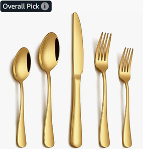 lot 18204 image: Golden Utensil Set