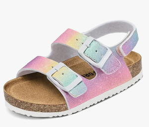 lot 20440 image: Komforme Baby Sandals with Buckles Iridescent Rainbow Baby Size 8