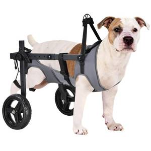 lot 1141 image: Dog Wheelchair for Back Legs, Adjustable HeightLengthWidth, Sturdy Wheelchair with All-Terrain Shock-Absorbing Wheels, Mobility Support for Injured or Disabled Medium and Large Dogs, Gray (ML)