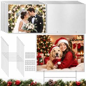 lot 1148 image: CraftyDream 12 Pack 16 x 12 Inch Sublimation Metal Sign Blanks with Stakes