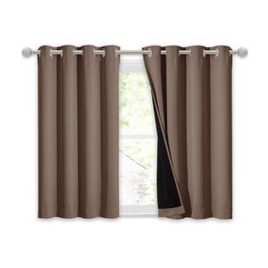 lot 1168 image: NICETOWN Thermal Insulated 100% Blackout Curtain, Noise Reducing Performance Grommet Slider Curtain Panel with Black Lining, Full Light Blocking Patio Door Panel (70 inches x 84 inches, Cappuccino)