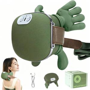 lot 1177 image: TSDRBWO Neck and Shoulder Massager,Portable Shiatsu Back Massage Hand-Shaped Deep Tissue 4D Kneading Massager with Heat for Pain Relief and Muscle Relax,Gifts for Women Men,(Silver Button)