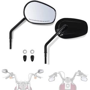 lot 1179 image: FOVPLUE Handlebar Mount Mirrors,Left&Right Side Long Stem Rearview mirrors