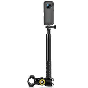 lot 1185 image: PULUZ Motorcycle Bike Handlebar Mount Motorcycle Accessories for Gopro, Insta360 One�2�3 and Other Action Cameras Selfie Stick Fits 29mm-32mm Handlebars with Monopod Stand Shock-Proof Panoramic