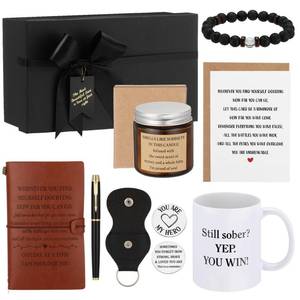 lot 1190 image: Pinkunn 7 Pcs Sobriety Gifts Set for Men Women Xmas One Year Sober Gifts