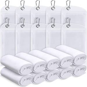 lot 1207 image: Redbaker 20 Pcs Cooling Towel Ice Towel with Bag for Neck Face, White