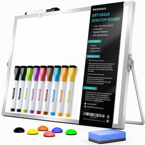 lot 1212 image: Marsrock Dry Erase White Board with Stand, Double-Sided Whiteboard 16x12