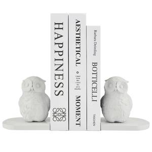 lot 1214 image: Book Ends Decorative, Owl Bookends White Bird Bookends for Shelves, Kids Rooms, Non-Skid Bookend, Heavy Duty Resin Book Stopper for Books, Decorative Holder, 9.05  3.7  4.72 White