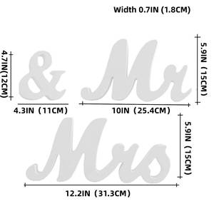 lot 1215 image: Mr & Mrs Sign for Wedding Table with Just Married Banner,White