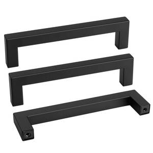 lot 1240 image: Goldenwarm 15 Pack 5 Inch Matte Black Cabinet Handles Kitchen Drawer Pulls
