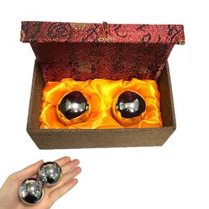 lot 2318 image: Baoding Balls 2pcs 1.49inch Stress Relief Hand Massage Ball for Exercise