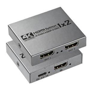 lot 2337 image: 2026 Upgraded 4K60Hz HDMI 2.0 Splitter 1 in 2 Out, 4K HDMI Splitter Duplicate Only, Support 18Gbps HDCP2.2 HDR 3D Dolby Vision, Compatible with TV Box, PS5, DVD Player