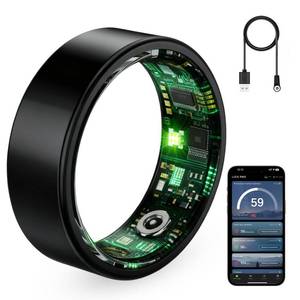 lot 2361 image: VAMOTRA Smart Ring for Women & Men, Fitness Tracker Ring with Heart Rate Monitor, HRV, Sleep Tracking, No Subscription Fee, 10ATM Waterproof Activity Ring for Android & iOS (Black, 10)