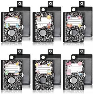 lot 2364 image: Gueevin 6 Pack Teacher Alarm ID Badge Holder, Composition Notebook