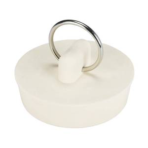 lot 2366 image: Danco 1-12 Inch Rubber Drain Stopper with Pull Ring, Off-White, (80227)