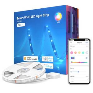lot 2465 image: meross Smart LED Strip Lights, 16.4ft, Work with Apple HomeKit