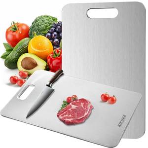 lot 2471 image: Titanium Cutting Board Double-Sided 100% Pure Titanium Cutting Boards for Kitchen - Food-Grade titanware chopping boards Stain-resistant Durable and easy to clean (13.3 x 9 in)