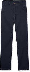 lot 2478 image: Izod Big Boys School Uniform Flat Front Twill Pants, Navy, 12 Slim