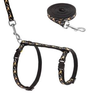 lot 2487 image: SCIROKKO Cat Harness and Leash Set - Escape Proof Adjustable for Outdoor Walking with Safety Buckle for Small Animals Glow in The Dark